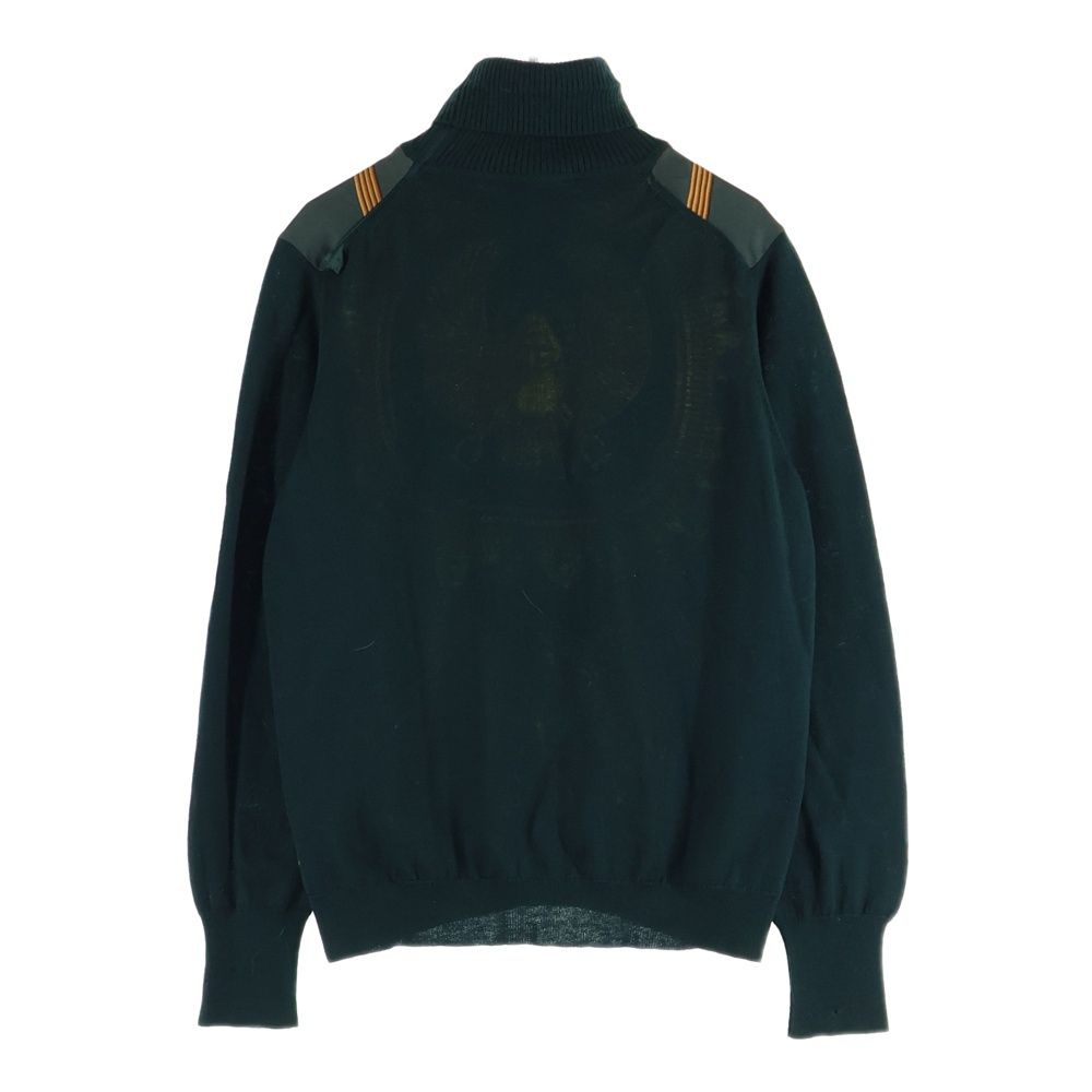 Hermes High Neck Ribbed Knit Sweater Top Green — view 2