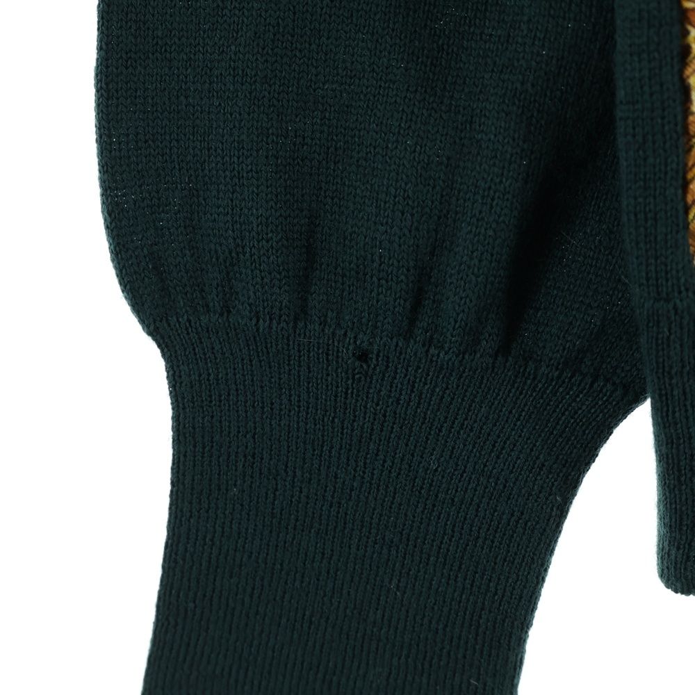 Hermes High Neck Ribbed Knit Sweater Top Green — view 5