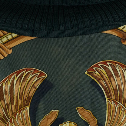 Hermes High Neck Ribbed Knit Sweater Top Green — view 6