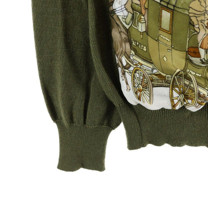 Hermes Winter Mail Knit Sweater Top Khaki — view 6