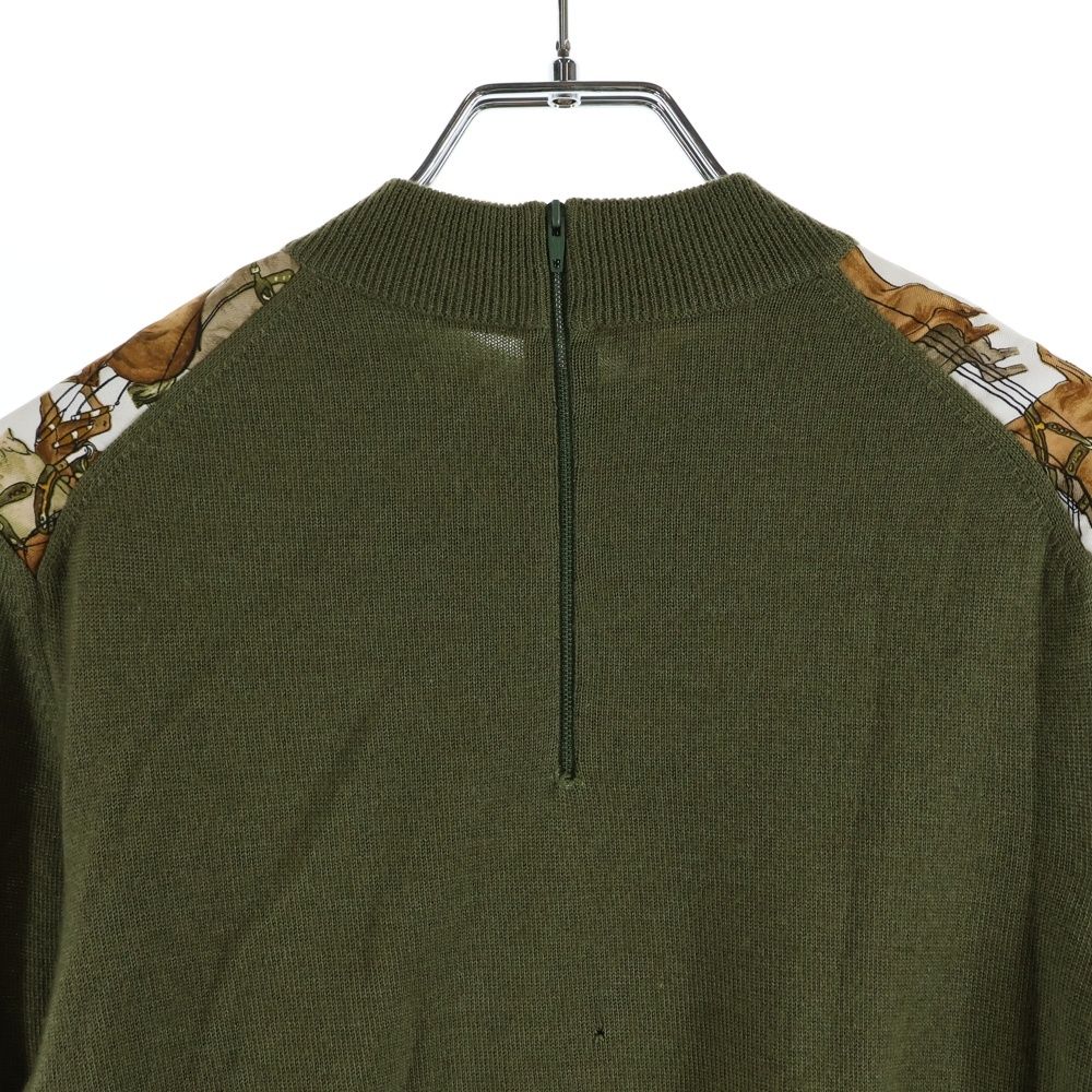 Hermes Winter Mail Knit Sweater Top Khaki — view 4