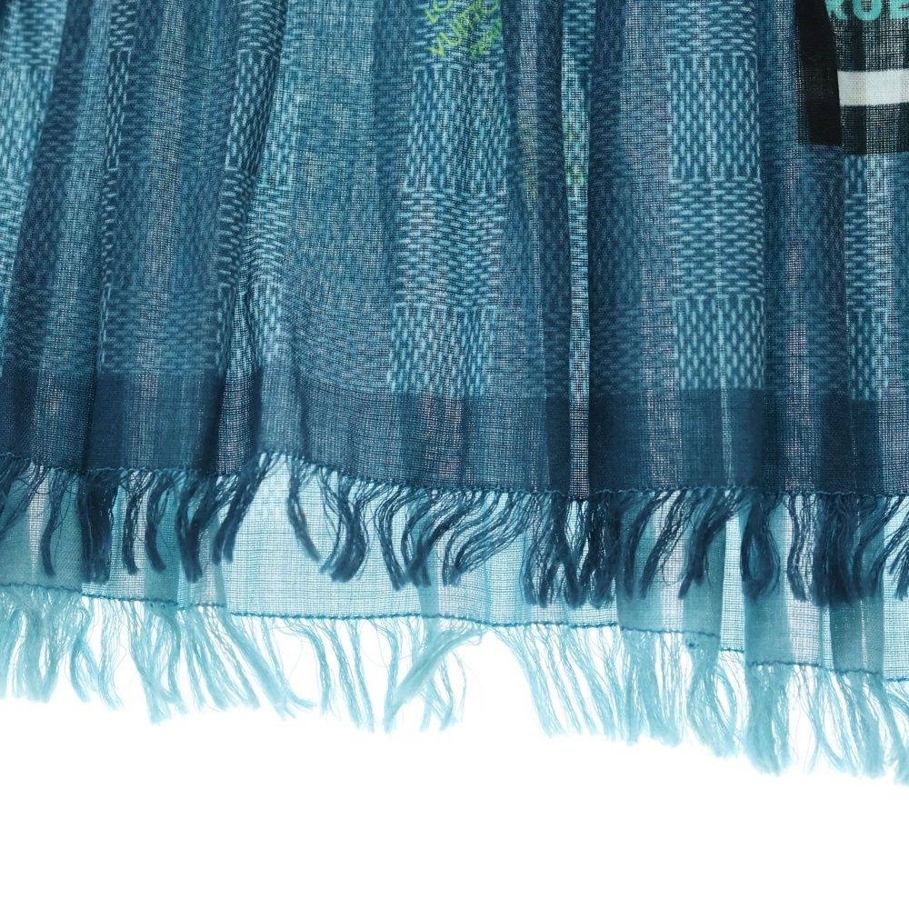 Louis Vuitton Damier Stripes Stole Etole Stripe Shawl Blue Scarf — view 4