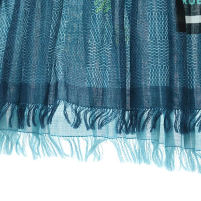 Louis Vuitton Damier Stripes Stole Etole Stripe Shawl Blue Scarf — view 4