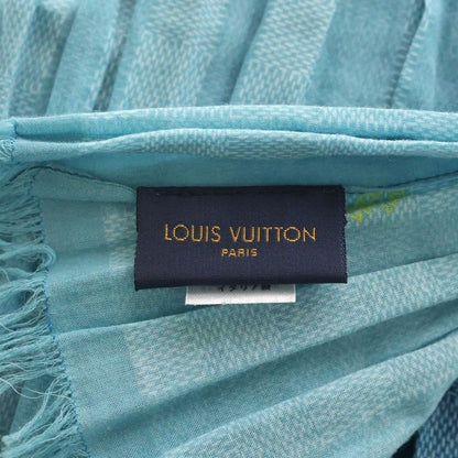 Louis Vuitton Damier Stripes Stole Etole Stripe Shawl Blue Scarf — view 5