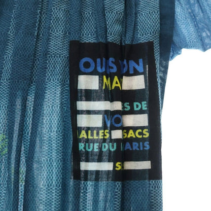 Louis Vuitton Damier Stripes Stole Etole Stripe Shawl Blue Scarf — view 3