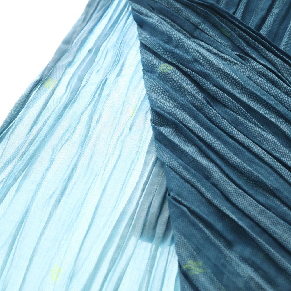 Louis Vuitton Damier Stripes Stole Etole Stripe Shawl Blue Scarf — view 6