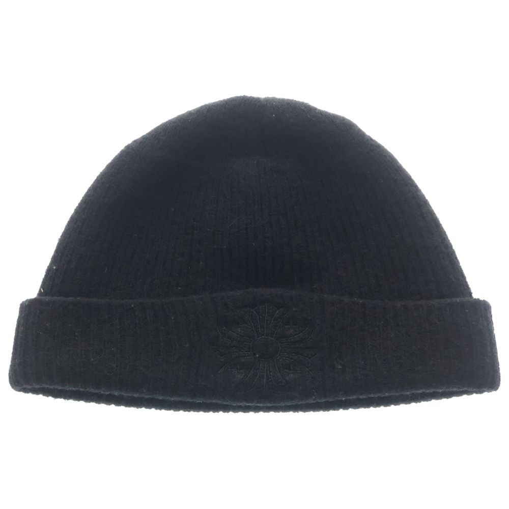 Chrome Hearts Wool Watch Cap CH Plus Embroidery Cap Knit Hat Black