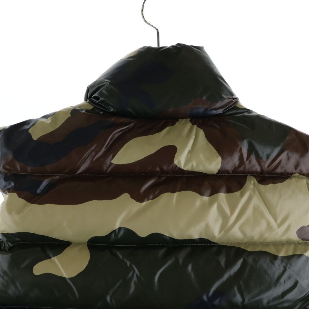 Moncler Tibet Logo Patch Camo Zip Up Nylon Down Jacket Vest Khaki 50 — view 4