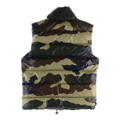 Moncler Tibet Logo Patch Camo Zip Up Nylon Down Jacket Vest Khaki 50 — view 2
