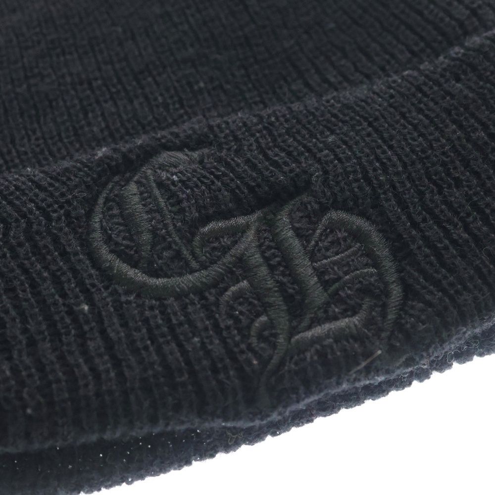 Chrome Hearts CH Logo Embroidery Beanie Knit Hat Black — view 5