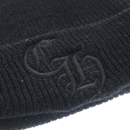 Chrome Hearts CH Logo Embroidery Beanie Knit Hat Black — view 5