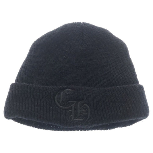 Chrome Hearts CH Logo Embroidery Beanie Knit Hat Black
