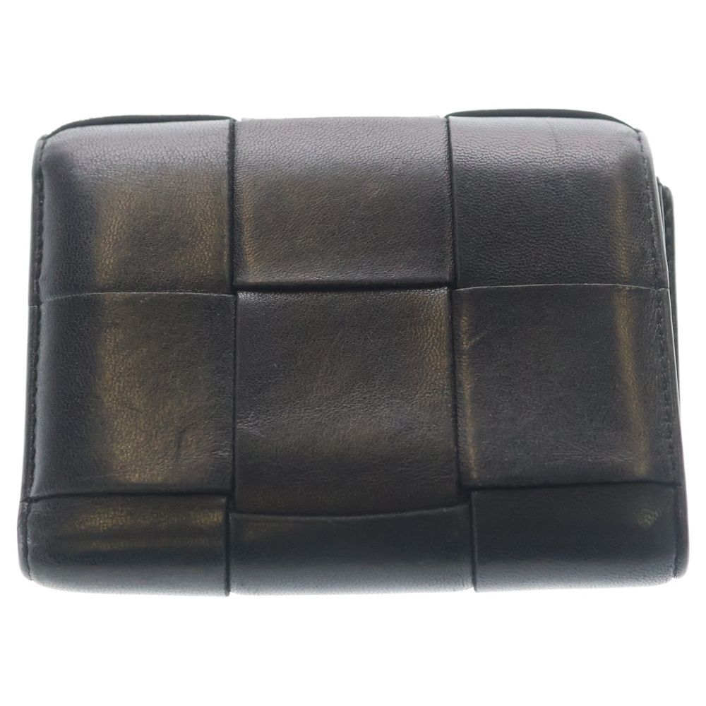 Bottega Veneta Cassette Maxi Intrecciato Leather Wallet Trifold Black — view 2