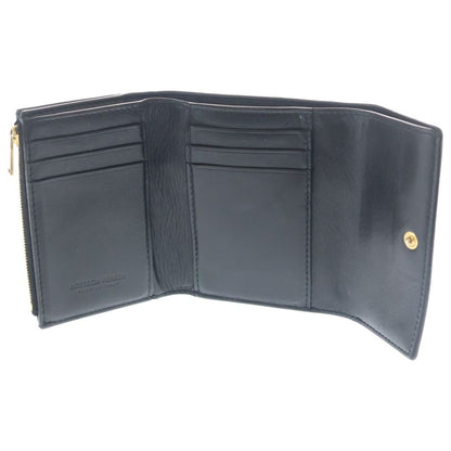 Bottega Veneta Cassette Maxi Intrecciato Leather Wallet Trifold Black — view 4