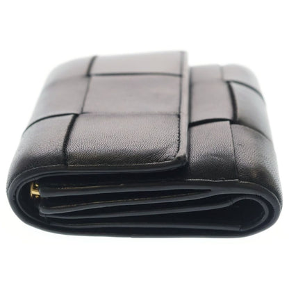 Bottega Veneta Cassette Maxi Intrecciato Leather Wallet Trifold Black — view 3