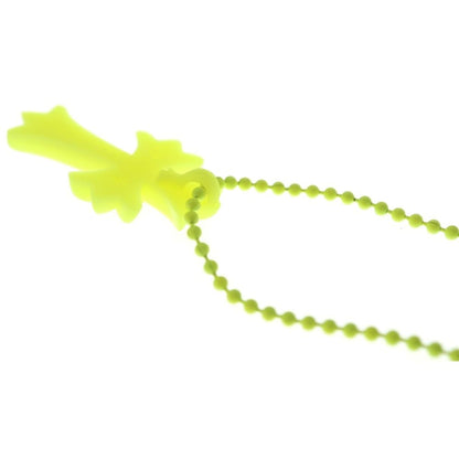 Chrome Hearts Fno Rubber CH Crs Sml Small CH Cross Necklace Silicone Yellow — view 6