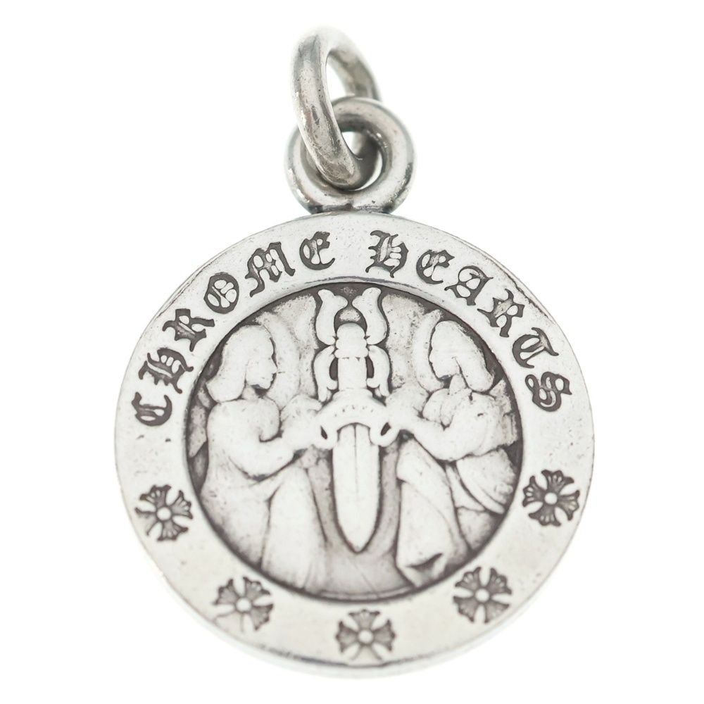 Chrome Hearts Chrm Angl Mdl V2 Angel Medal Charm Pendant Top Silver