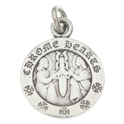 Chrome Hearts Chrm Angl Mdl V2 Angel Medal Charm Pendant Top Silver