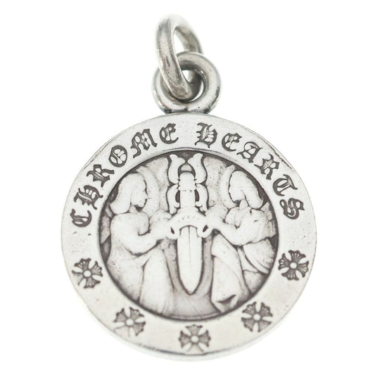 Chrome Hearts Chrm Angl Mdl V2 Angel Medal Charm Pendant Top Silver