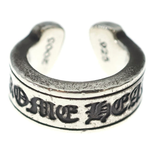 Chrome Hearts LG Scroll Label Ring Silver