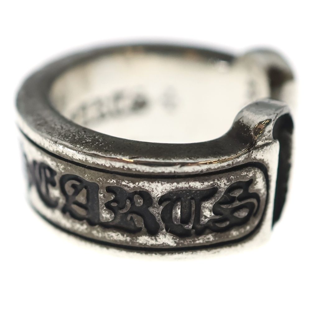 Chrome Hearts LG Scroll Label Ring Silver — view 4