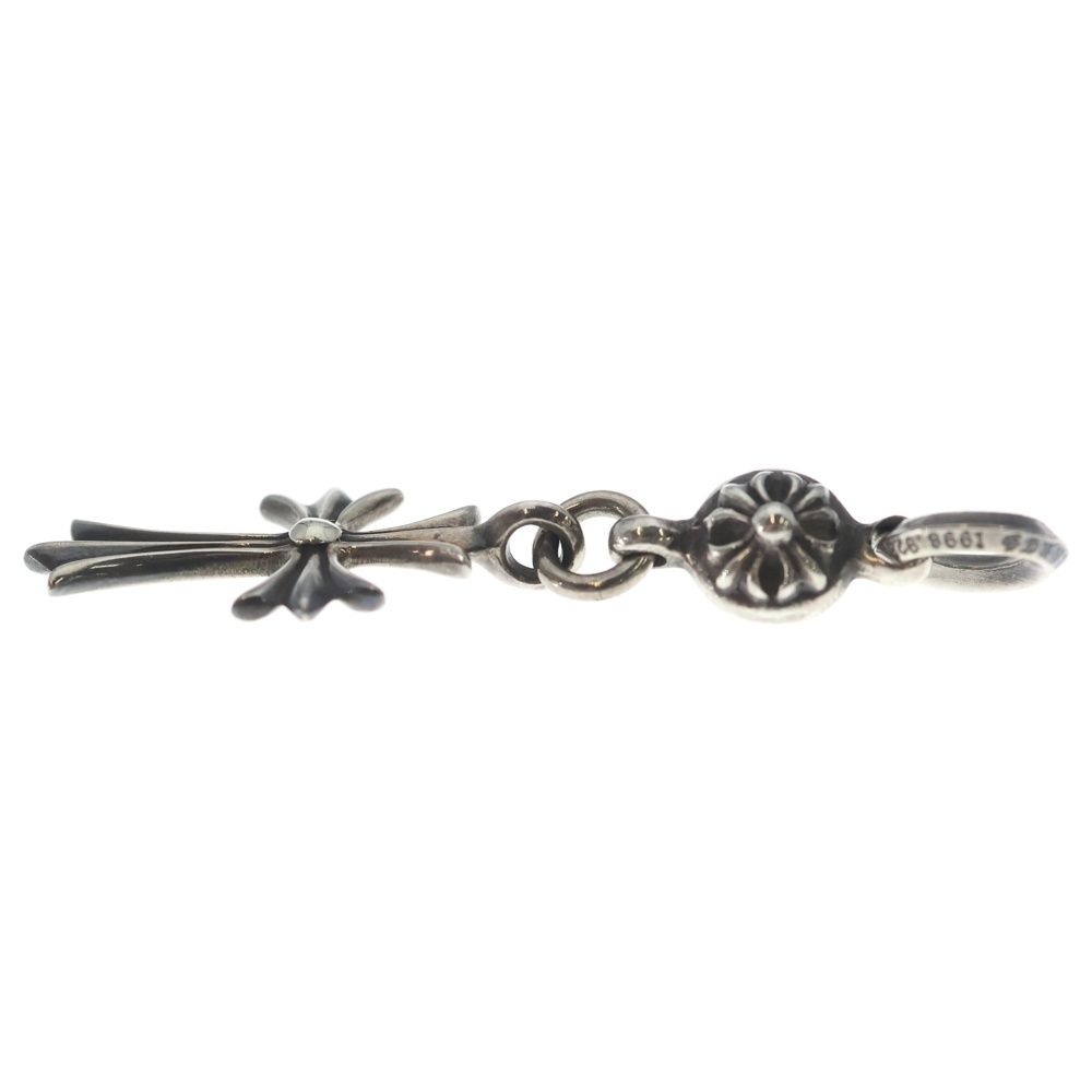 Chrome Hearts Tny CH Crs 1 Ball Tiny CH Cross Charm Pendant Top Silver — view 3