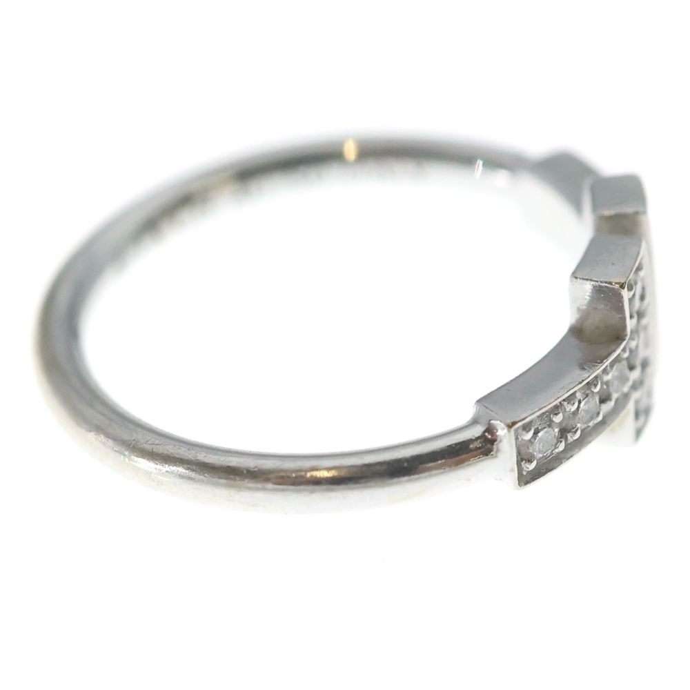Tiffany & Co T Wire Earrings Silver 18k White Gold — view 3