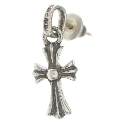 Chrome Hearts Bby Pprchn Baby Fat Cross Drop Earrings Silver