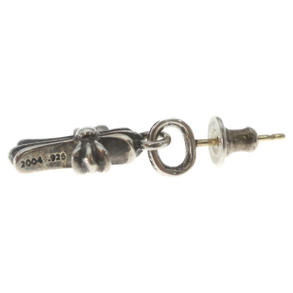 Chrome Hearts Bby Pprchn Baby Fat Cross Drop Earrings Silver — view 3