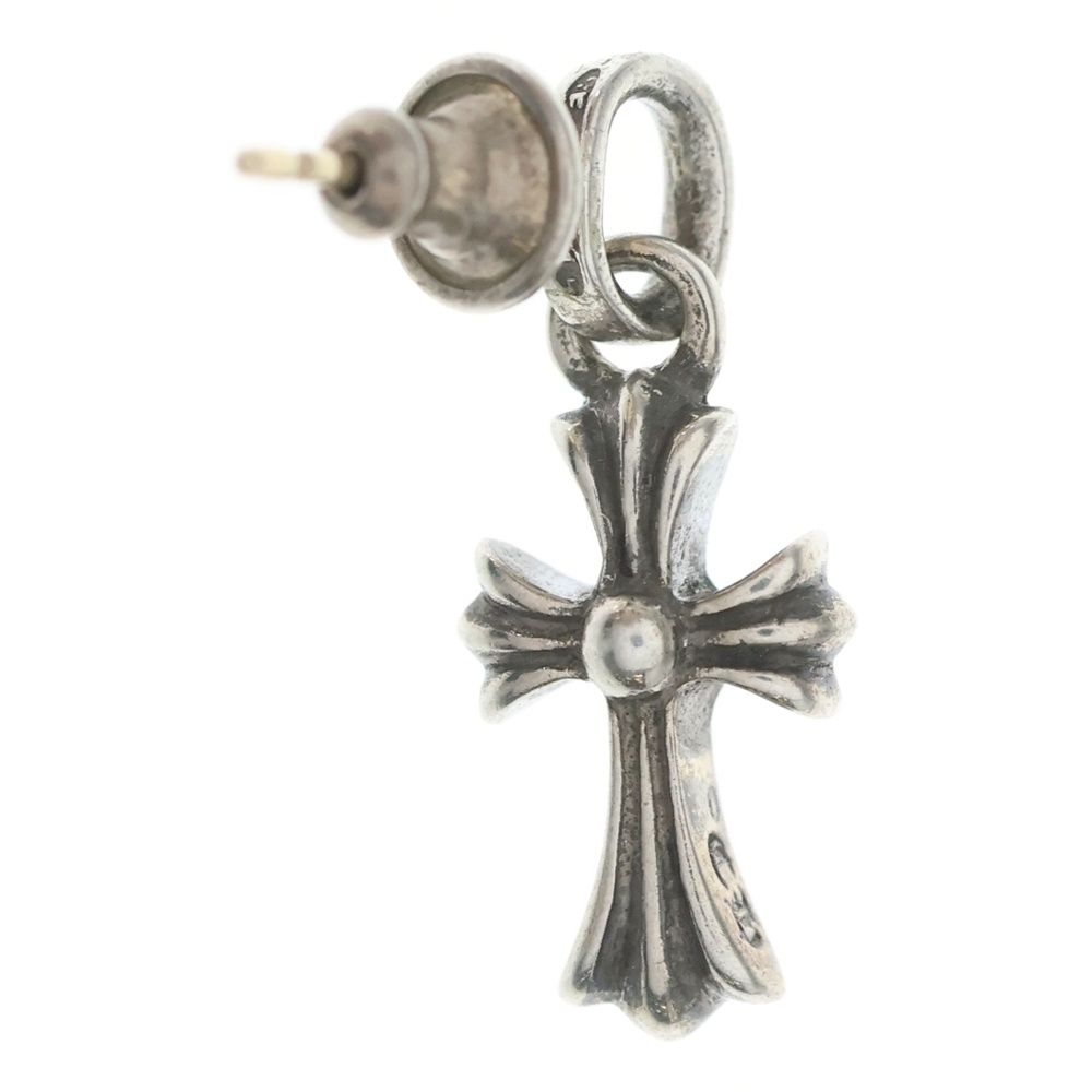 Chrome Hearts Bby Pprchn Baby Fat Cross Drop Earrings Silver — view 2