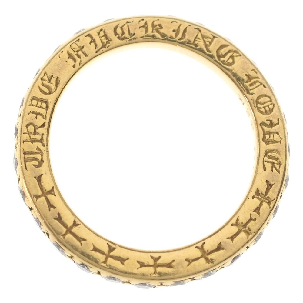 Chrome Hearts 22k Tfl P D Tfl Ring Pave Diamond Gold — view 6