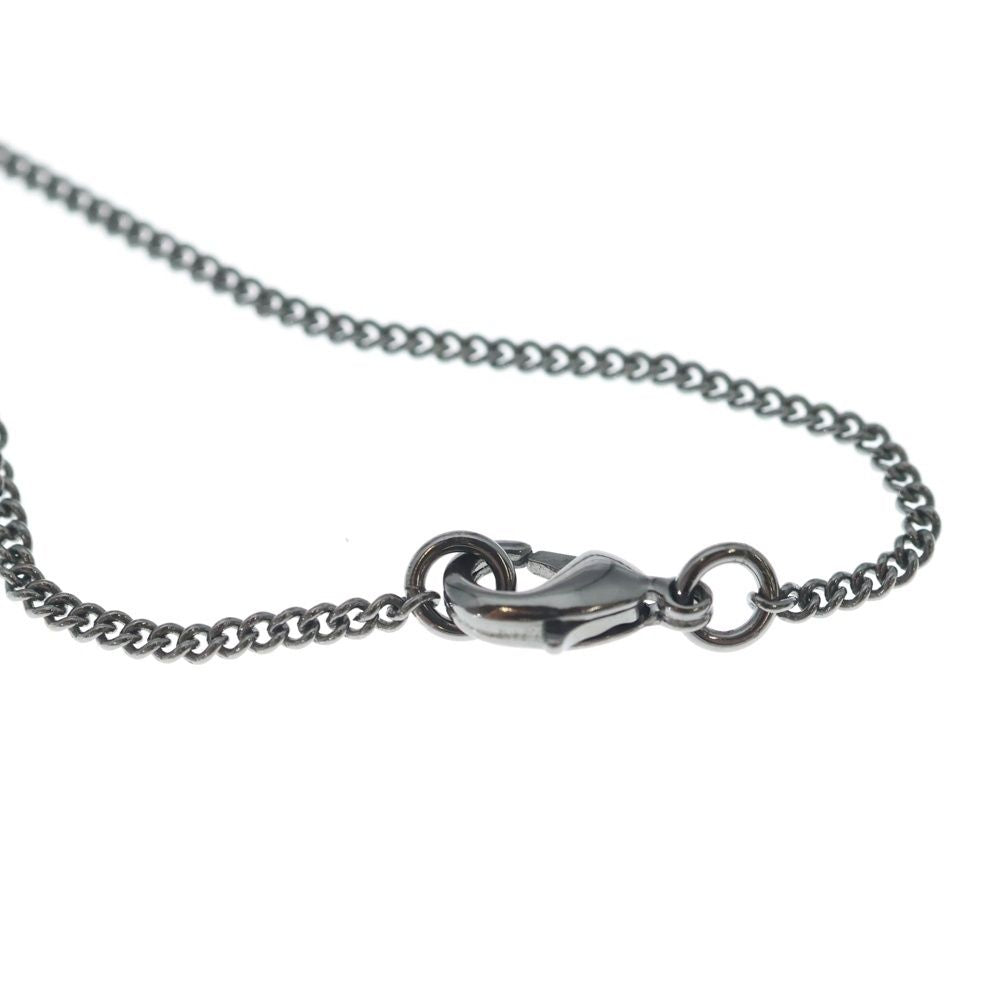 Chanel Smile Necklace Stone Pendant Chain Silver — view 4