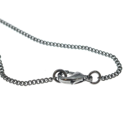 Chanel Smile Necklace Stone Pendant Chain Silver — view 4