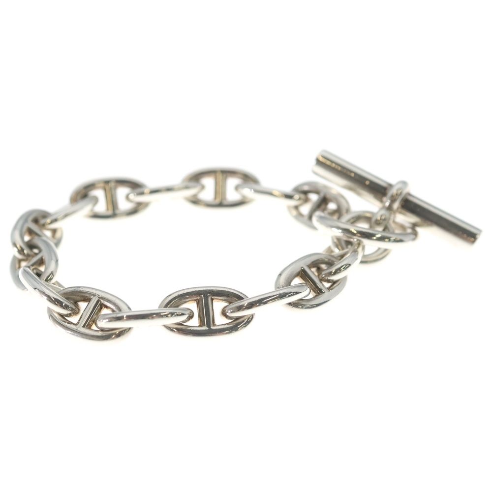 Hermes Chaine D'ancre MM 15 Piece Chain Silver Necklace — view 3