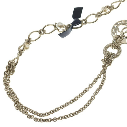 Chanel CC Logo Chain Necklace Pendant Gold