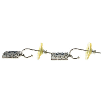 Chanel Cambon CC Logo Earrings Silver — view 3