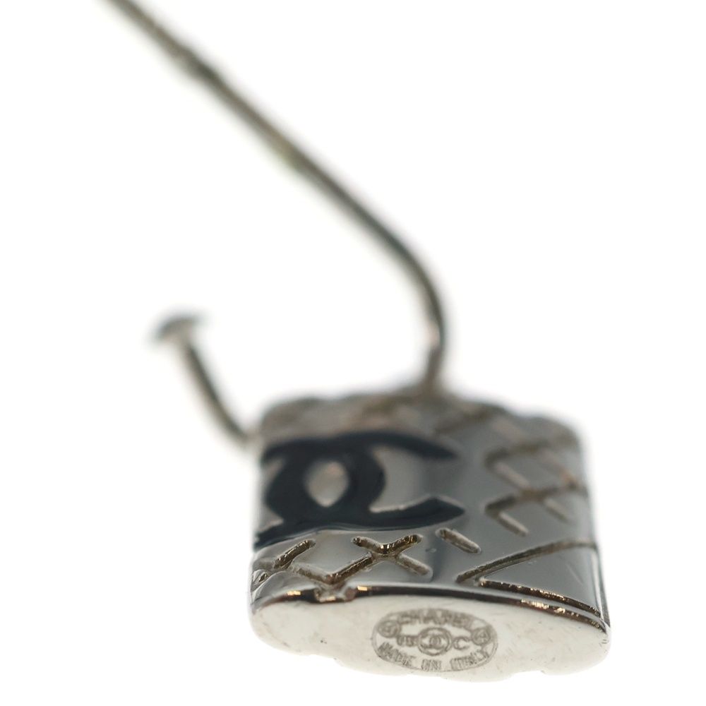 Chanel Cambon CC Logo Earrings Silver — view 6