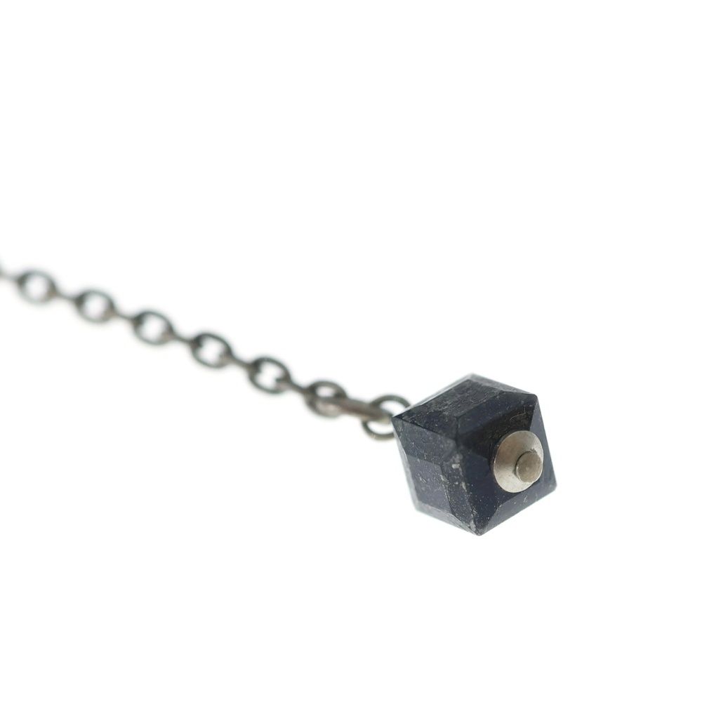 Chanel CC Logo Acrylic Cube Earrings Silver — view 5