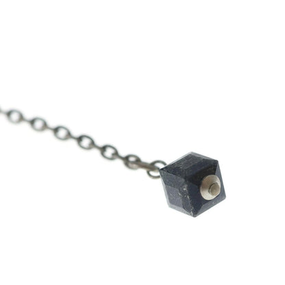 Chanel CC Logo Acrylic Cube Earrings Silver — view 5