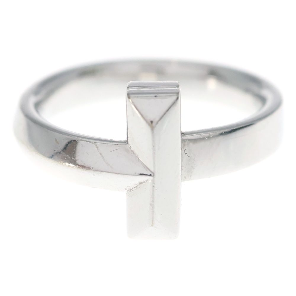 Tiffany & Co 18k White Gold T One Wide Ring — view 4