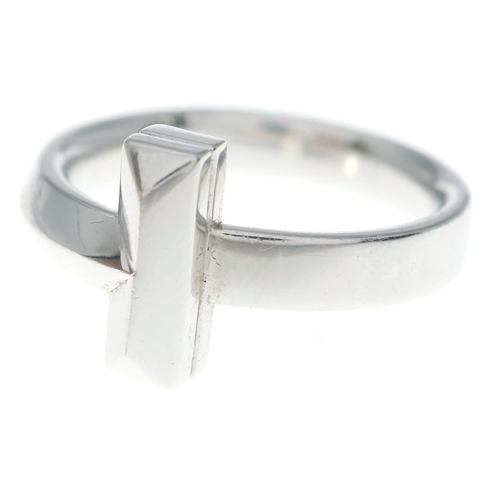 Tiffany & Co 18k White Gold T One Wide Ring