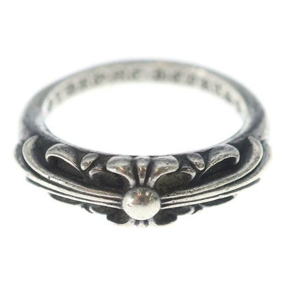 Chrome Hearts Baby Classic Floral Black Sling Silver Ring — view 4