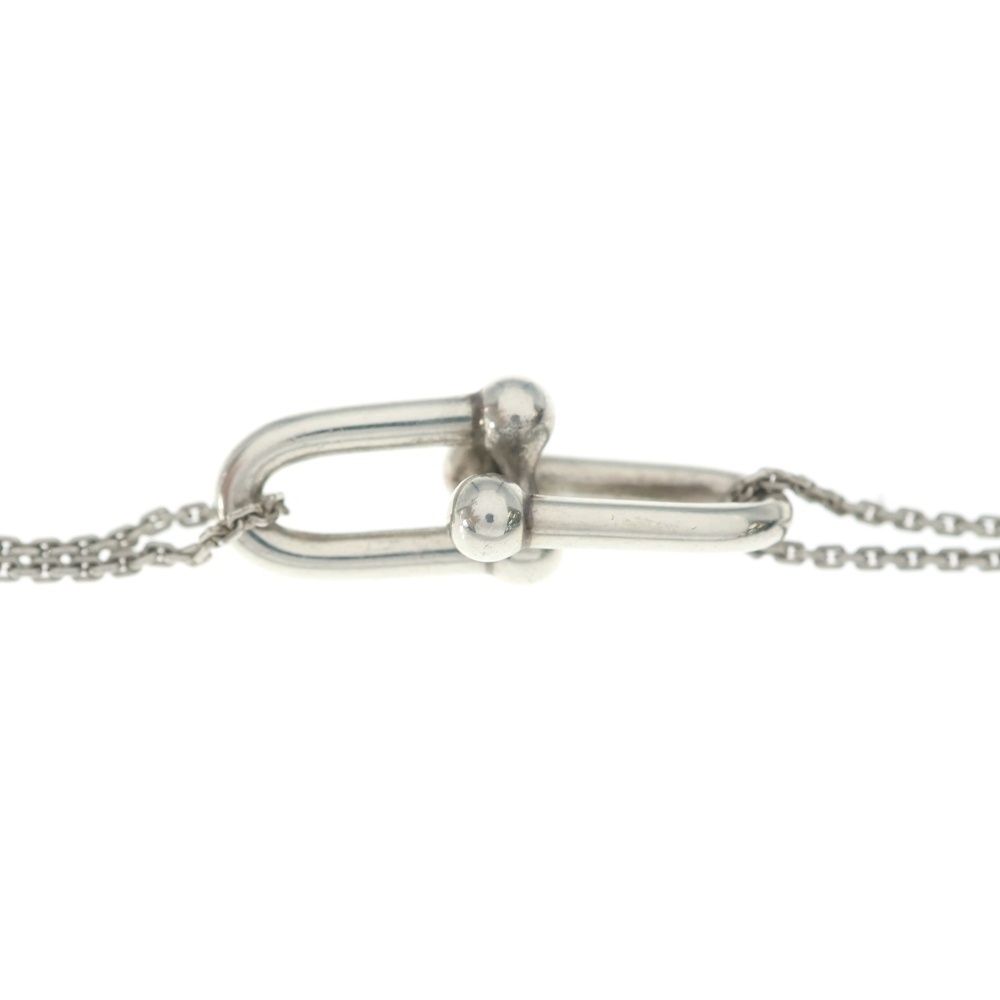 Tiffany & Co Large Double Link Pendant Necklace Silver — view 3