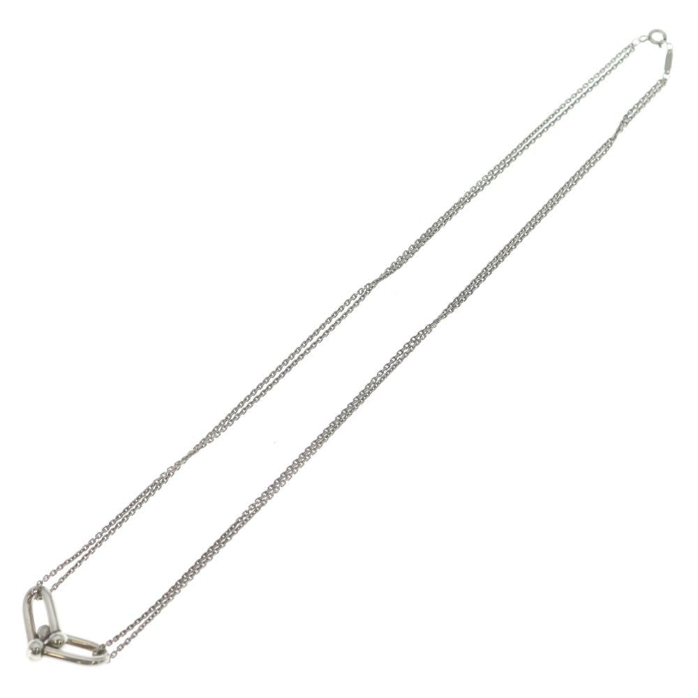 Tiffany & Co Large Double Link Pendant Necklace Silver — view 2