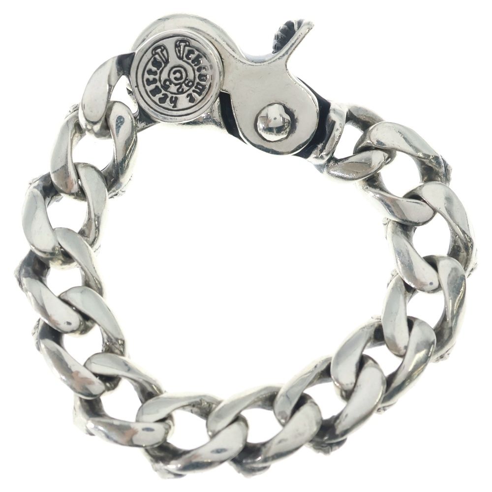 Chrome Hearts Crow Fncy Chn Lnk Fancy Link Clip Bracelet 12 Links Silver — view 2