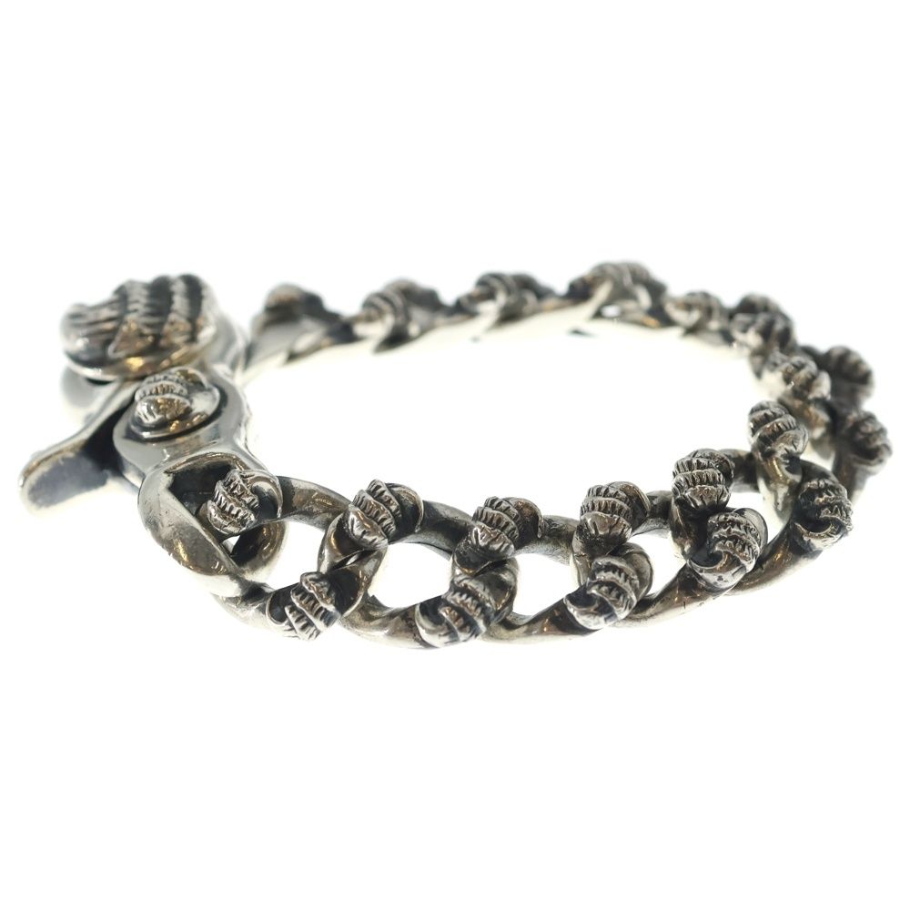 Chrome Hearts Crow Fncy Chn Lnk Fancy Link Clip Bracelet 12 Links Silver — view 4