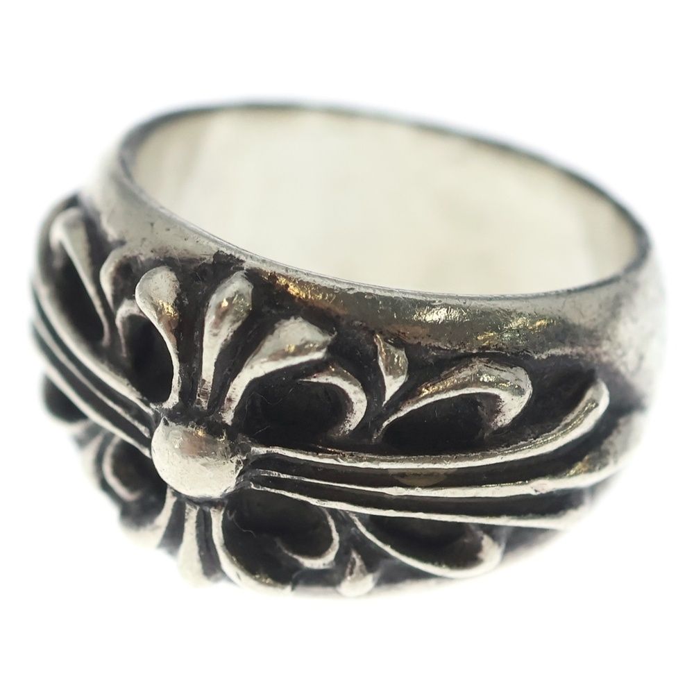 Chrome Hearts Flrl Crs Floral Cross Ring Silver