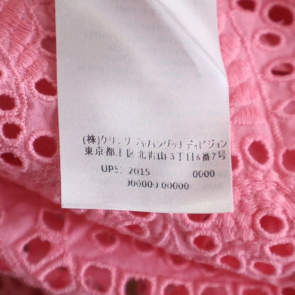 Gucci Silk One Peace Pearl Boudin Lace Dress Pink — view 8