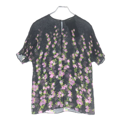 Gucci Climbing Floral Blouse Short Sleeve Black