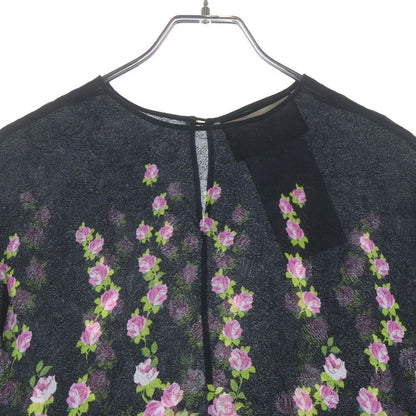 Gucci Climbing Floral Blouse Short Sleeve Black — view 3